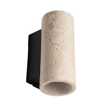 Maxlight Tek - wandlamp - 7 x 17 x 9,5 cm - travertijn