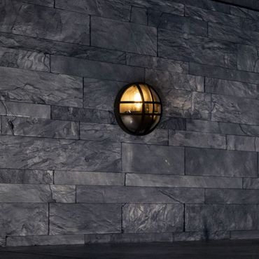 Nova Luce Amel - buiten wandverlichting - Ø 17,5 x 10 cm - IP65 - donker antraciet