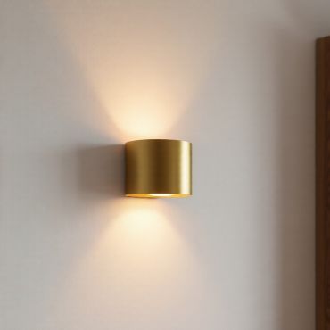 Lucide Xio -  wandverlichting met verstelbare stralingshoek - 11 x 13 x 9,7 cm - 3,5W dimbare LED incl. - mat goud/messing