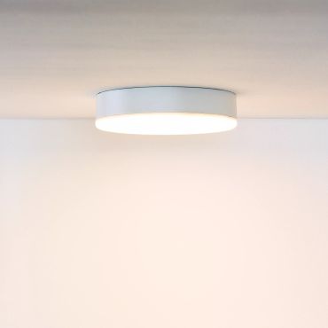 Lucide Ceres-LED - plafondlamp badkamer - Ø 21,5 x 5 cm - 30W dimbare LED incl. - IP44 - wit