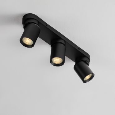 Nova Luce Amecy - opbouwspot 3L - 39 x 12,5 x 6,5 cm - zandzwart