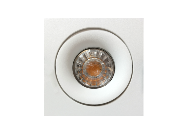 Artdelight Alice - inbouwspot - 90 x 90 mm, 80 x 80 mm inbouwmaat - wit
