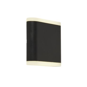 Searchlight Amble - buiten wandverlichting - 11,5 x 11 cm - 8W LED incl. - IP44 - zwart