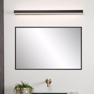 Lucide Alexa - wandlamp langwerpig -  13W LED incl. - 90 x 8 x 3,6 cm - IP44 - zwart