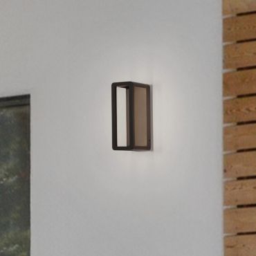 Nova Luce Cosmic - buiten wandverlichting - 8,6 x 23 x 12,5 cm - 9W LED incl. - IP65 - donker antraciet