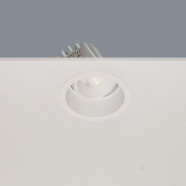 Artdelight Ribs - inbouwspot - Ø 90 mm, Ø 83 mm inbouwmaat - 10W dimbare LED incl. - IP44 - wit