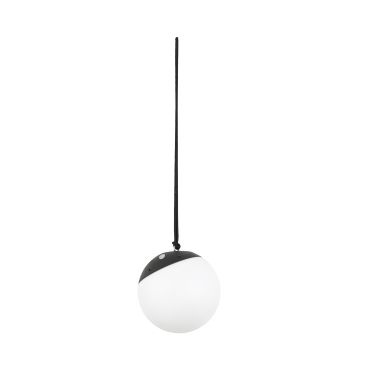 Faro Voila - draagbare lampen - 20 x 20 x 19 cm - 2W RGB LED incl. - IP44 - donkergrijs en opaal
