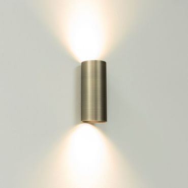 Artdelight Roulo2 - wandlamp - Ø 6,4 x 15,4 cm - antiek brons
