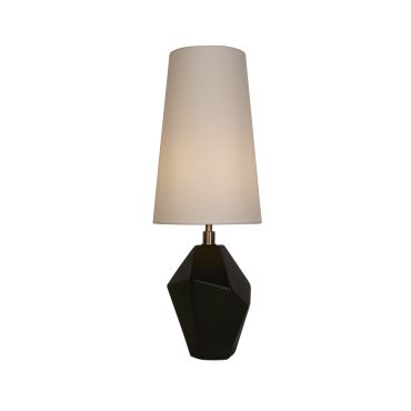 Searchlight Apex - tafellamp - Ø 20 x 56 cm - zwart e wit