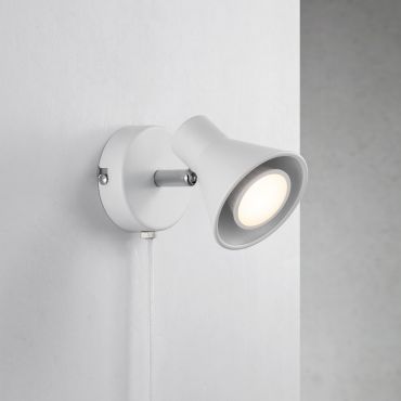 Nordlux Eik 9 - wandspot met schakelaar - 8,6 x 11 cm - wit