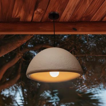 New Garden Luna 40 - hanglamp - Ø 38,6 x 22 cm - IP44 - beige