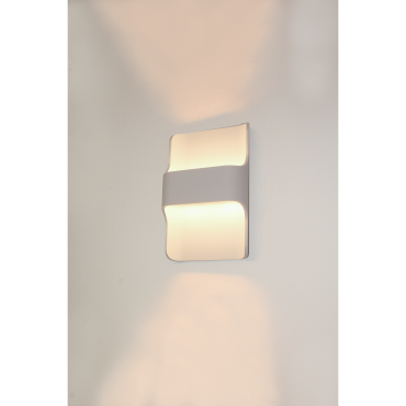 Artdelight Dallas - wandlamp - 16 x 7,8 x 24 cm - 2 x 8W dimbare LED incl. - IP65 - wit