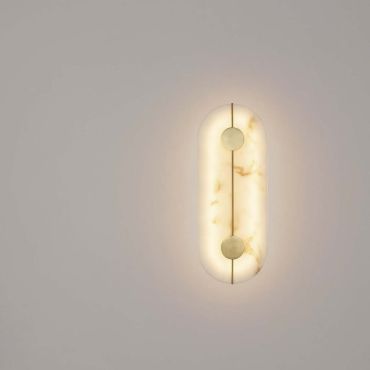 Nova Luce Aider - wandlamp - 16,5 x 42,5 x 5,5 cm - 19W LED incl. - messing goud