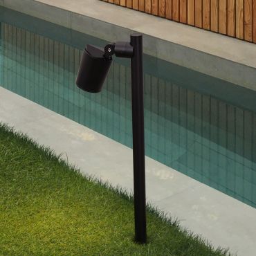 Nova Luce Spy - tuinpaal - Ø 7,5 x 50 x 14 cm - IP65 - zandzwart