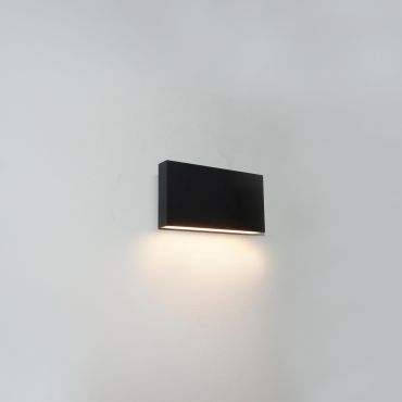 Artdelight Box - wandlamp - 17 x 9 x 4 cm - 6,5W dimbare LED incl. - IP65 - zwart