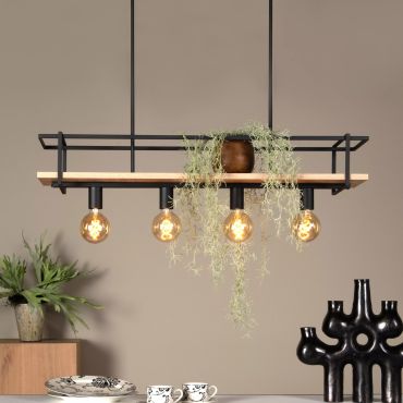 Lucide Milonga - hanglamp - 100 x 20 x 130 cm - zwart