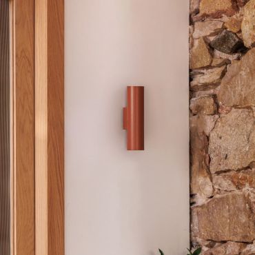 Faro Stan - wandverlichting - 6 x 7,2 x 22,5 cm - Terracotta