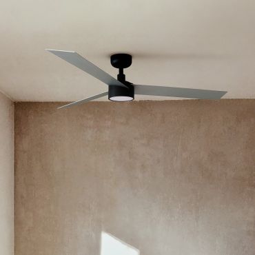 Faro Cruiser L - plafondventilator met licht - Ø 132 cm - mat zwart en aluminium