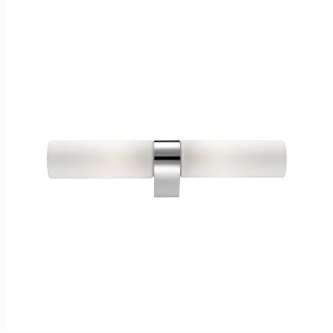 Nova Luce Polo - wandverlichting - 39,5 x 5,5 x 5 cm - IP44 - wit en chroom