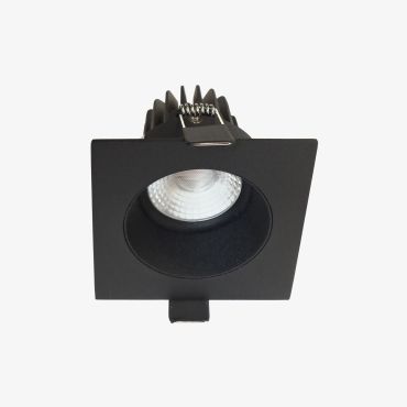 Artdelight Venice 2708 GU10 - inbouwspot - 80 x 80 mm, Ø 74 mm inbouwmaat - zwart