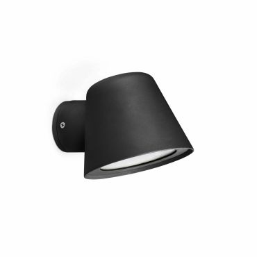 Faro Gina - wandverlichting - 11,5 x 15 x 9 cm - IP44 - mat zwart