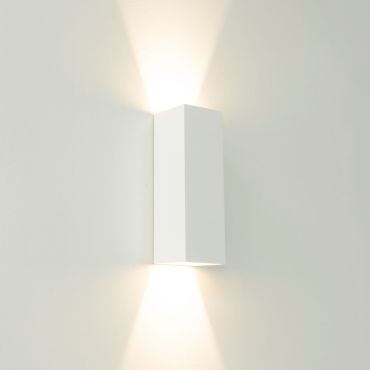 Artdelight Vegas - wandlamp - 8 x 8 x 25 cm - 2 x 4W dimbare LED incl. - IP65 - wit