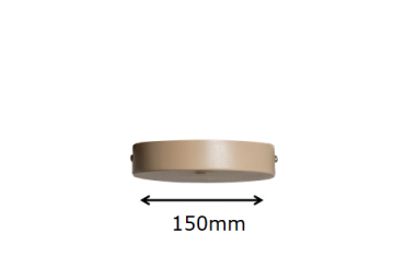 ETH plafondplaat uitbreidbaar tot 3 lichtpunten - Ø 15 x 2,5 cm - zand