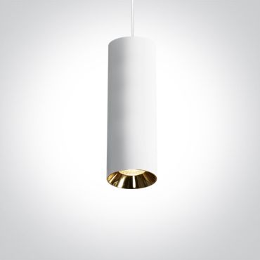 ONE Light Cylinder - hanglamp - Ø 7,5 x 224 cm - wit