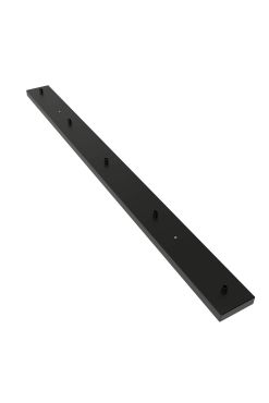 Calex - plafondplaat voor 5 lichtpunten - 130 x 10 cm - zwart