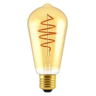 Nordlux LED filament lamp - Ø 6,4 x 10,9 cm - E27 - 5W dimbaar - 2200K - amber