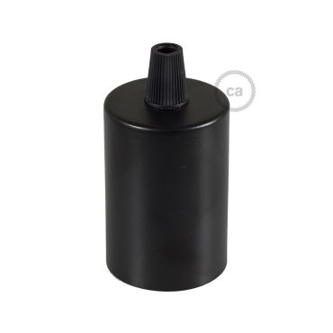 Creative Cables - E27 fitting met conische plastieken kabelhouder - Ø 4,2 x 6,2 cm - zwart