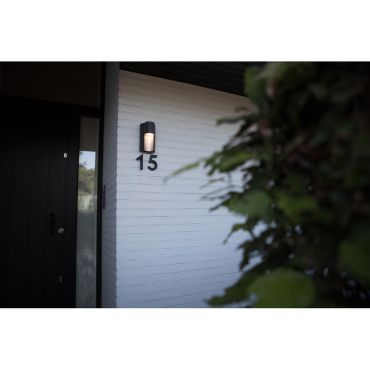 Lutec Urban - buiten wandverlichting - 12,4 x 9,2 x 22 cm - IP54 - donkergrijs