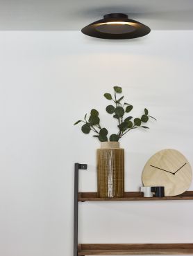 Lucide Foskal - plafondverlichting - Ø 34 x 7 cm - 12W LED incl.  - zwart