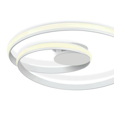 ONE Light Swirl - plafondverlichting - Ø 58 x 9,5 cm - 30W LED incl. - wit