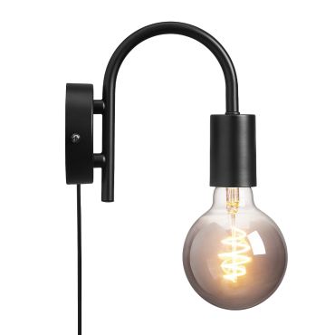 Nordlux Paco - wandverlichting met schakelaar - 17,5 x 9 x 16 cm - zwart