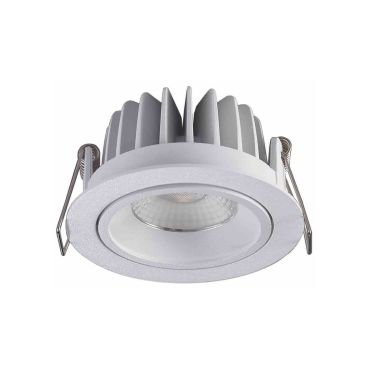Artdelight Venice 1210 - inbouwspot - Ø 90 mm, Ø 83 mm inbouwmaat - 10W dimbare LED incl. - IP44 - wit