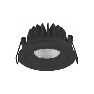 Artdelight Venice 1210 - inbouwspot - Ø 90 mm, Ø 83 mm inbouwmaat - 10W dimbare LED incl. - IP44 - zwart