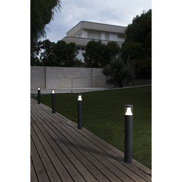 Faro Plim - tuinpaal - Ø 9 x 65 cm - 10W LED incl. - IP65 - donkergrijs