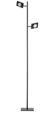 ETH Jake - vloerlamp - 31 x 18 x 150 cm - 3 stappen dimbaar - 20W LED incl. - zwart