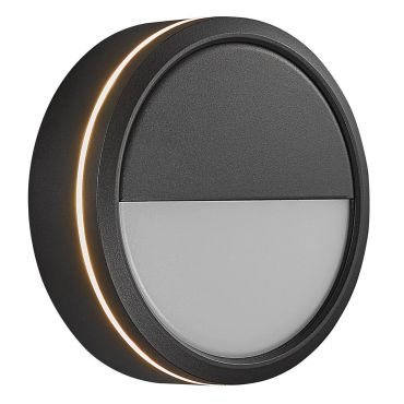 Nordlux Smart Ava - wandverlichting - slimme verlichting - Ø 20 x 6,7 cm - 9,5W LED incl. - IP54 - zwart