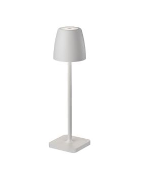 Nova Luce Colt - tafellamp met usb-poort - Ø 8 x 30 cm - 2W dimbare LED incl. - IP54 - zandwit