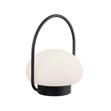 Nordlux Sponge - buiten tafellamp - oplaadbaar via USB-kabel - Ø 22,5 x 27,7 cm - 3 stappen Moodmaker functie - 4,8W LED incl. - IP65 - wit en zwart