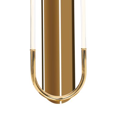 Maxlight Olivia - wandverlichting - 33 x 7,6 x 83 cm - 15W dimbare LED incl. - goud