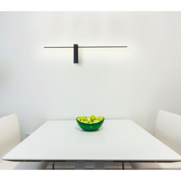 Maxlight Saber - wandverlichting - 22 x 4 x 61 cm - 6W LED incl. - IP23 - zwart