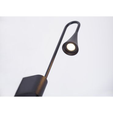 Maxlight Comet - wandverlichting - 12 x 4 x 80 cm - 3,2W LED incl. - IP54 - zwart