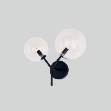 Maxlight Lollipop - wandverlichting - 35 x 11 x 30 cm - zwart