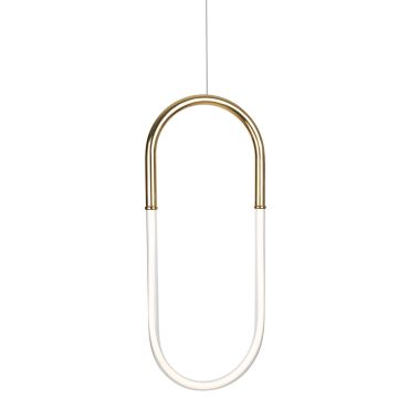 Maxlight Olivia - hanglamp - 33 x 180 cm - 15W LED incl. - goud