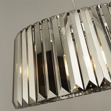 Searchlight Tiara - hanglamp - Ø 46 x 150 cm - chroom