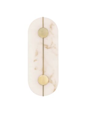 Nova Luce Aider - wandlamp - 16,5 x 42,5 x 5,5 cm - 19W LED incl. - messing goud