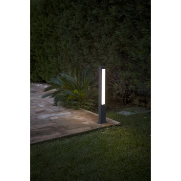 Faro Nanda - tuinpaal - 11 x 5,5 x 80 cm - 13W LED incl. - IP54 - donkergrijs
